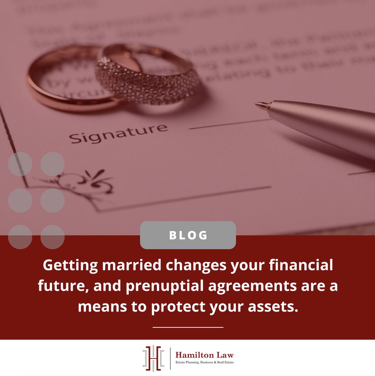 hamiltonlawplc's tweet photo. Marriage impacts your financial future, and a prenuptial agreement ensures fairness for both parties. They minimize conflicts, address asset division, and even account for children’s needs. https://t.co/pbDcPgZvM3 #EstateLaw #PrenupBenefits https://t.co/8zYQoIG3sO
