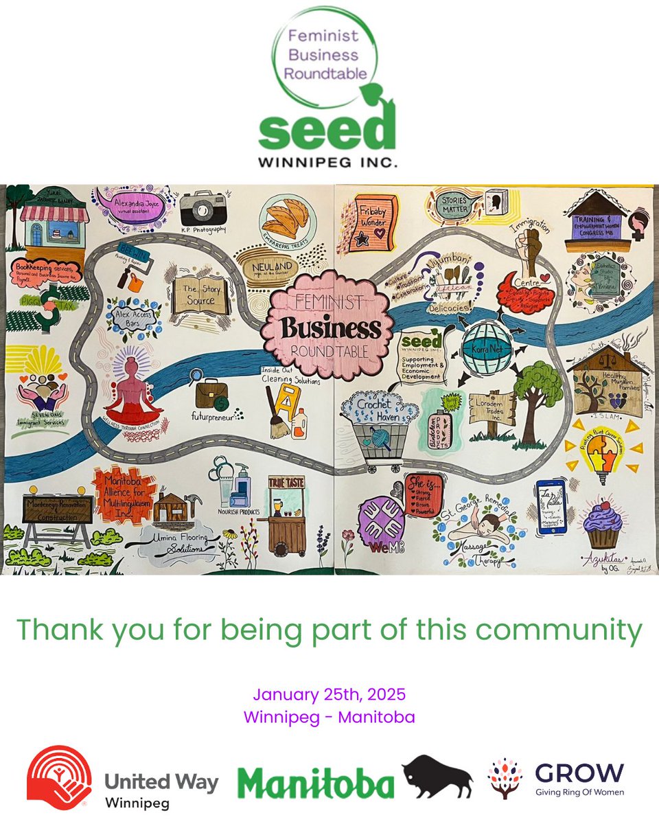 SEED Winnipeg Inc. (@seedwinnipeg) on Twitter photo 🌟 What an incredible day at the Feminist Business Roundtable! 🌟
Thank you for making this event unforgettable! 💜✨ #FeministBusinessRoundtable #Networking #Entrepreneurship #Community 🌟 What an incredible day at the Feminist Business Roundtable! 🌟
Thank you for making this event unforgettable! 💜✨ #FeministBusinessRoundtable #Networking #Entrepreneurship #Community