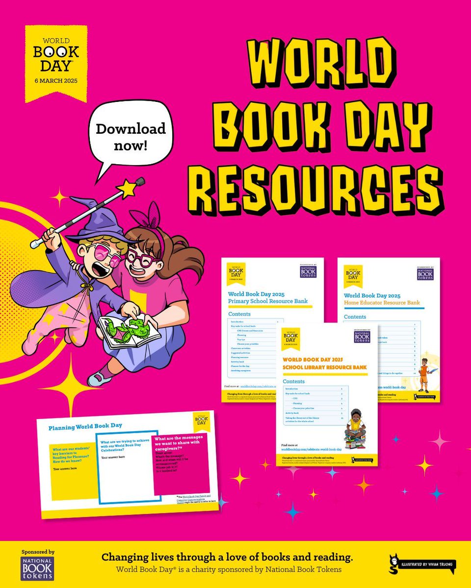 📢 Schools and educators! Explore our educators hub to find everything you need to make reading fun for learners of all ages - from Early Years to Secondary, School Library Staff and Home Educators there is a special pack for you too 📚

Resources: buff.ly/3DZ3BLw
