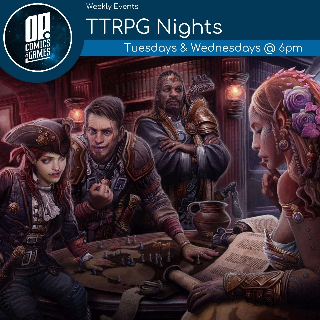 Come roll with us!

OP Hosts TTRPG Nights every Tuesday and Wednesday @ 6pm! What adventures will you have during this week's session? ⚔️🐲🎲