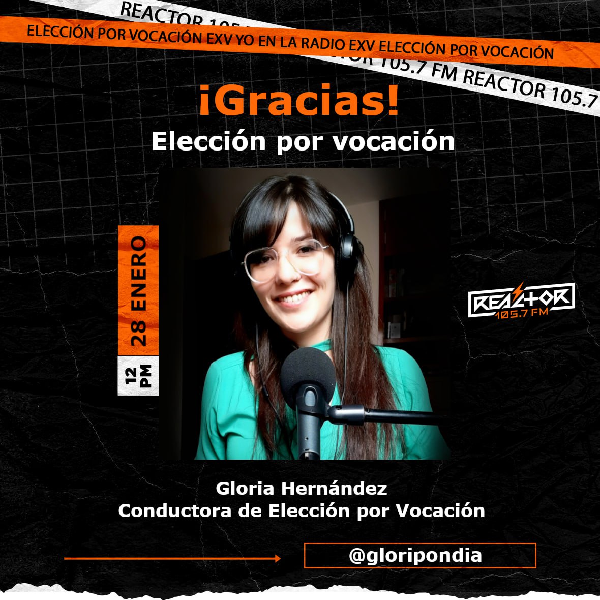 Reactor 105.7 FM (@reactor105) on Twitter photo #LiberaLaReacción en donde <a href="/gloripondia/">Glo</a> está lista para culminar una etapa 14 de años llena de invitados y muchas historias que formaron parte de este gran espacio radiofónico.
Sintonicen que el último episodio de <a href="/VocacionReactor/">Elección X Vocación</a> ya está al aire hasta las 13 horas 💡❤️ #LiberaLaReacción en donde <a href="/gloripondia/">Glo</a> está lista para culminar una etapa 14 de años llena de invitados y muchas historias que formaron parte de este gran espacio radiofónico.
Sintonicen que el último episodio de <a href="/VocacionReactor/">Elección X Vocación</a> ya está al aire hasta las 13 horas 💡❤️