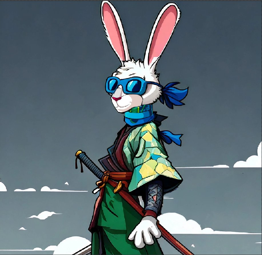 binaryshogun's tweet image. Hello @MegaRabbitNFT !
Here&apos;s my 4th artwork and 6th post, including memes. This time, I’m going for a Samurai Rabbit design! 🐇⚔️