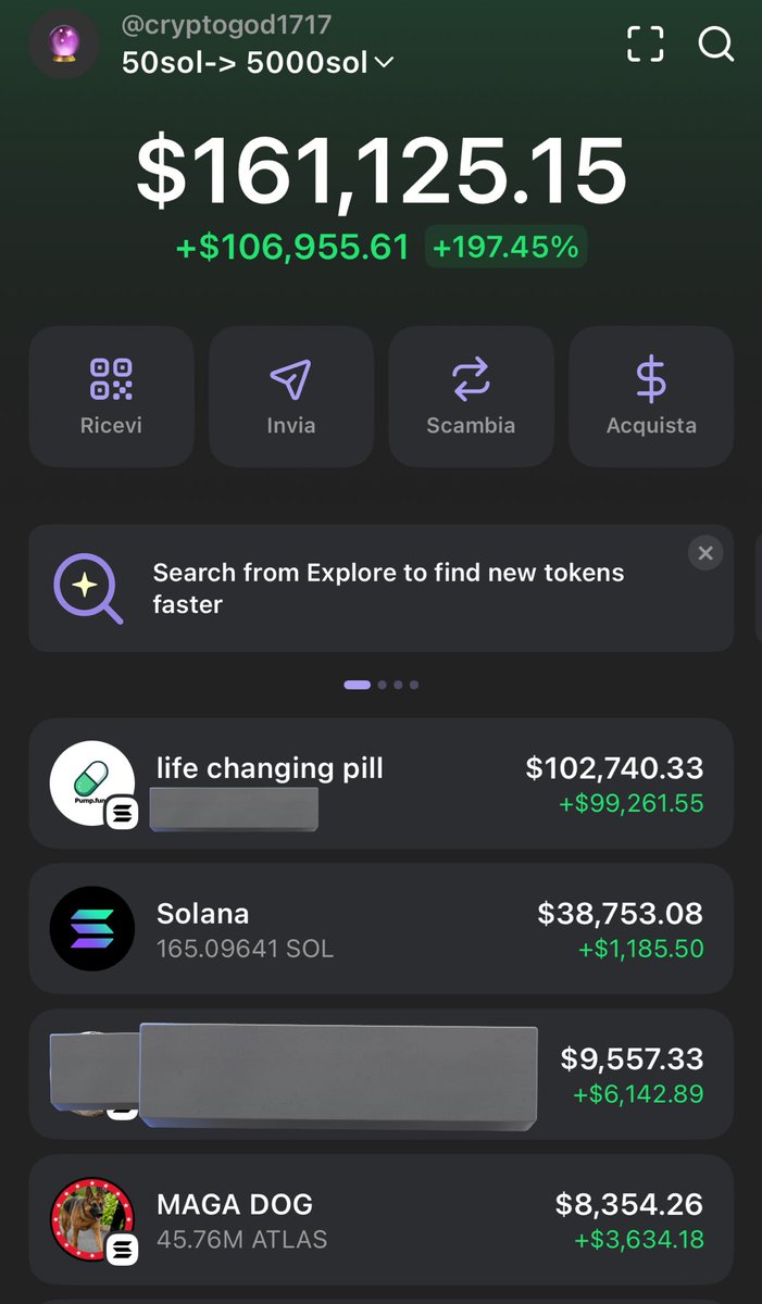 RelicsAlpha's tweet photo. 1 million soon. The $PILL will get me out of the matrix, 50sol to 150k in 6 days. Thank you @a1lon9 and @pumpdotfun. Ah and .. 100k to 7.5M call. #SolanaChallenge continues. https://t.co/nmcf2S6Gzv