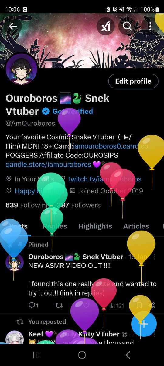 Ouroboros 🌌🐍 Snek Vtuber tweet media