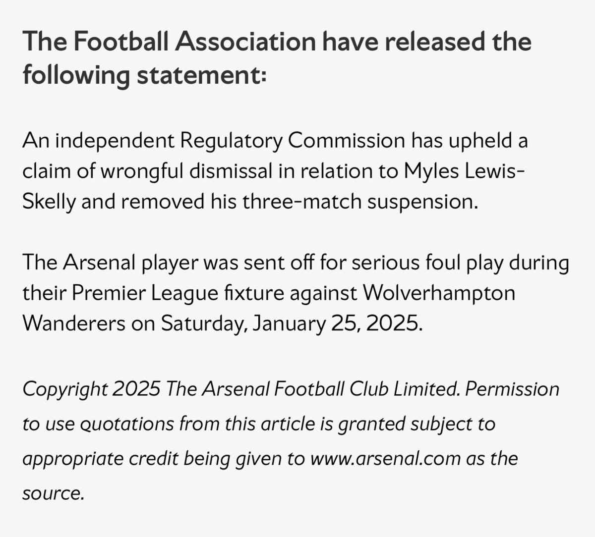 The ref, the VAR, PGMOL leadership all agreed that the MLS red card was the correct decision.

The whole footballing world said they were wrong. 

Now an independent panel has agreed with the fans.

PGMOL leadership was not mature enough to own an egregious mistake and it burned