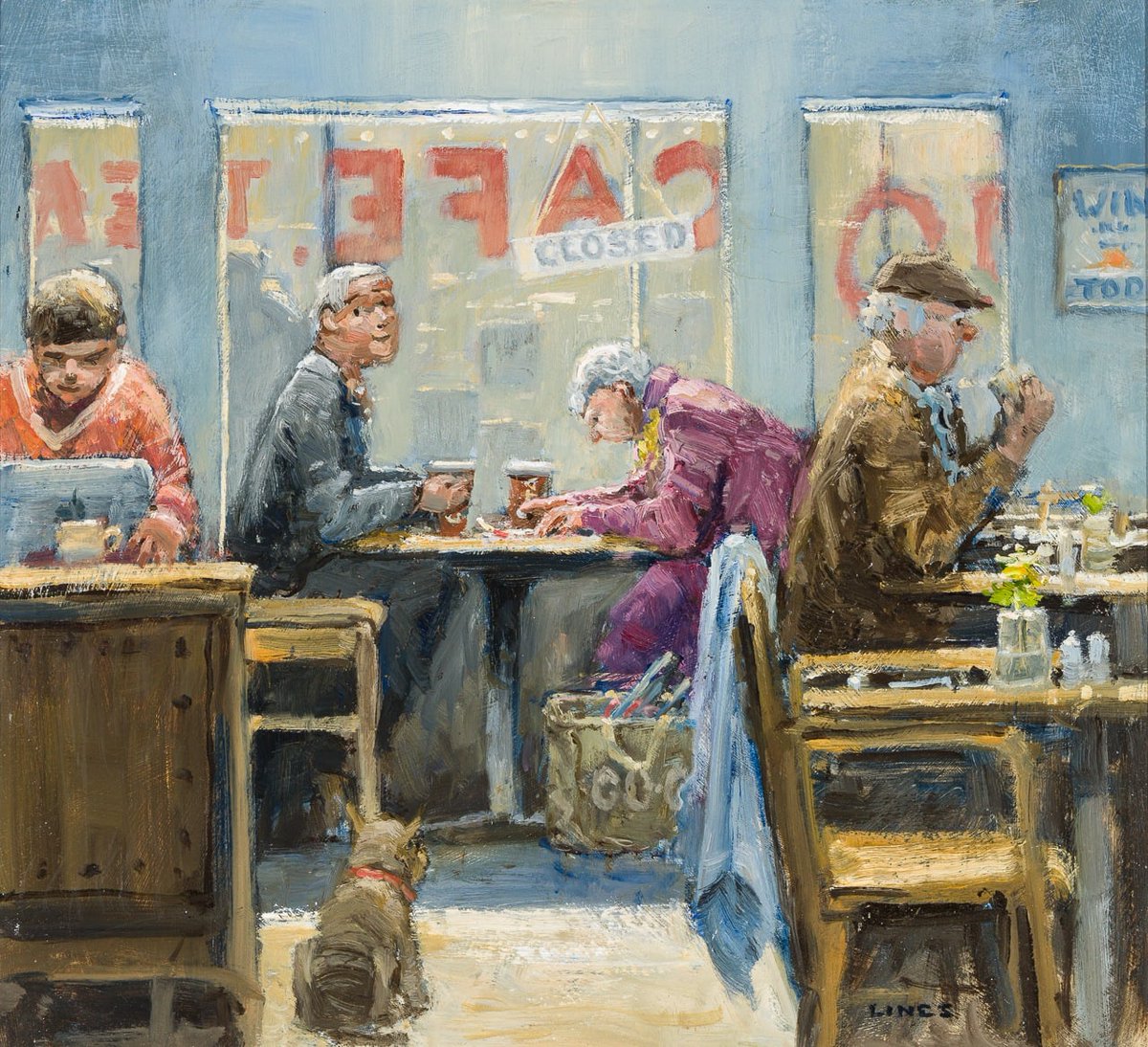 John Lines - 'An anxious scratchcard moment'.
Let's have more fun with paintings I say! 😊