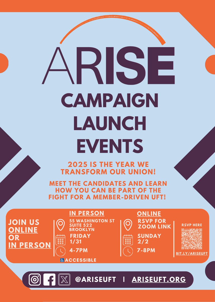 AriseUft's tweet photo. Don't forget: Meet the candidates!

THIS FRIDAY  (Jan 31) 
55 Washington St  rm 522 Dumbo Brooklyn 

4 short blocks from York St, F train
RSVP: https://t.co/Kvsa86cKGI https://t.co/E3baeLN8Pl