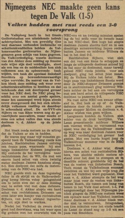DeValk1909's tweet photo. "Nijmegens NEC maakte geen kans tegen De Valk (1-5)"

Bron: Eindhovens Dagblad editie 19-09-1955 https://t.co/cnAhyxEc4A