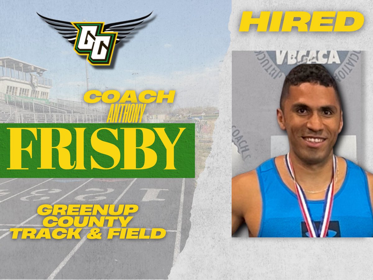We are excited to announce our new Track &amp; Field Coach!

Coach Frisby has been a track and field coach since 2012.  In his coaching career he has been part of several teams at the state level as well as multiple regional championship teams.