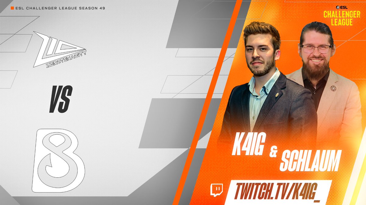 Leider hat Spirit das Match kurzfristig verschieben lassen. 
Wir casten für euch Zero Tenacity🆚B8.
📺twitch.tv/k4ig_
