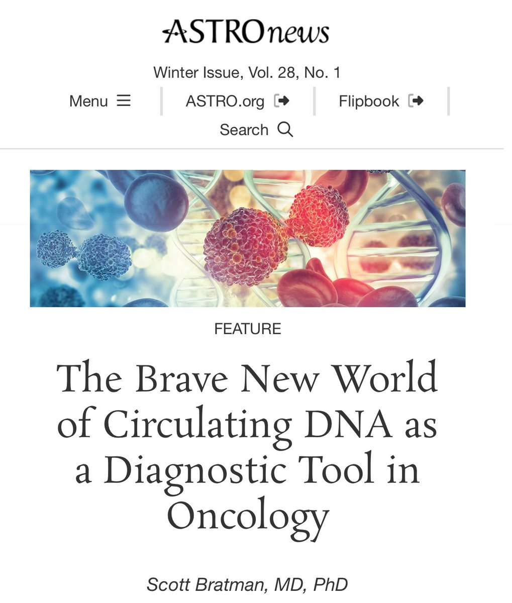 Sameer Keole (@sameerkeolemd) on Twitter photo I’d like to highlight this @ASTRO News article on ctDNA written by <a href="/ScottBratman/">Scott Bratman</a>.
astro.org/news-and-publi…
1/x I’d like to highlight this @ASTRO News article on ctDNA written by <a href="/ScottBratman/">Scott Bratman</a>.
astro.org/news-and-publi…
1/x
