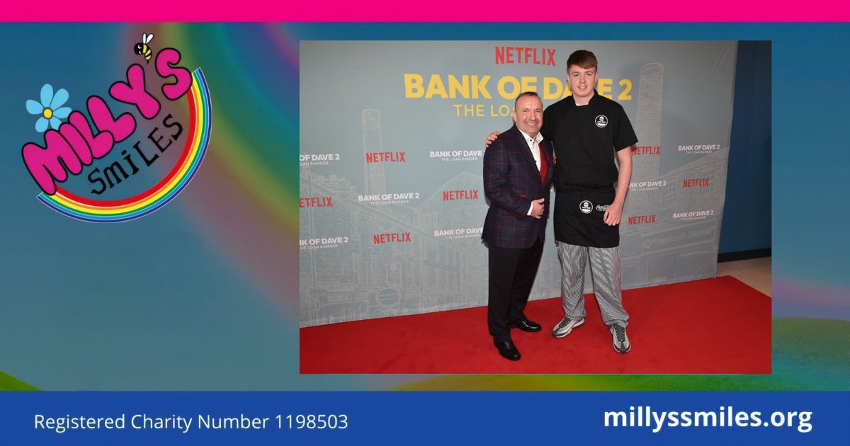 I am delighted to have donated my fee from <a href="/NetflixUK/">Netflix UK & Ireland</a> to the charity millys smiles inspired by what <a href="/FishwickDavid/">Bank on Dave</a> does as a thank you for the help he has given me I wanted to give a little back. This charity is fantastic and I hope to help them again in the future