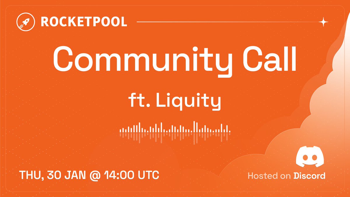 Rocket_Pool's tweet photo. Our next Community Call is on Thu 30 Jan at 2pm UTC 

@LiquityProtocol will share how $rETH can be used in their V2 protocol to mint the $BOLD stablecoin

Download the @poapxyz Home App &amp; you can grab a free commemorative POAP!

Join the call on Discord: https://t.co/cqGhAkGNU6 https://t.co/5rThqoj02X