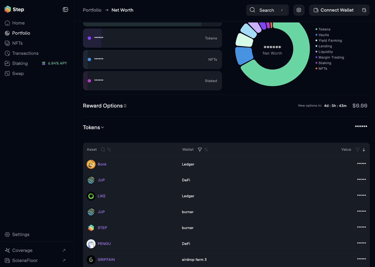 View multiple wallets under one portfolio Step Dashboard V3 🤝