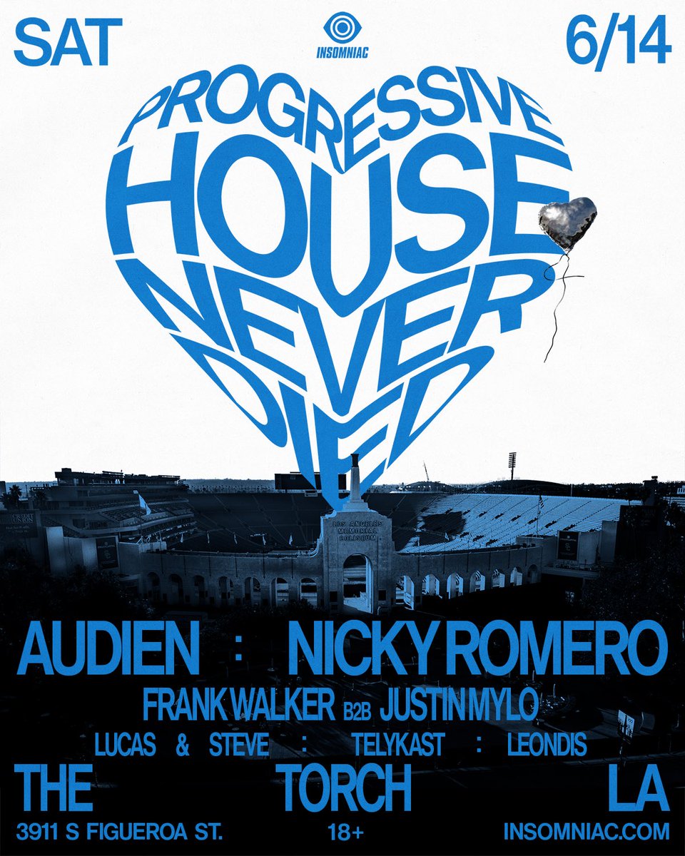 Just announced! "PROGRESSIVE HOUSE NEVER DIED" is returning to The Torch June 14, 2025!
Join us for @audien's biggest show yet featuring unique merch! All merch proceeds will go to @musicares relief efforts in support of those affected by LA's wildfires.