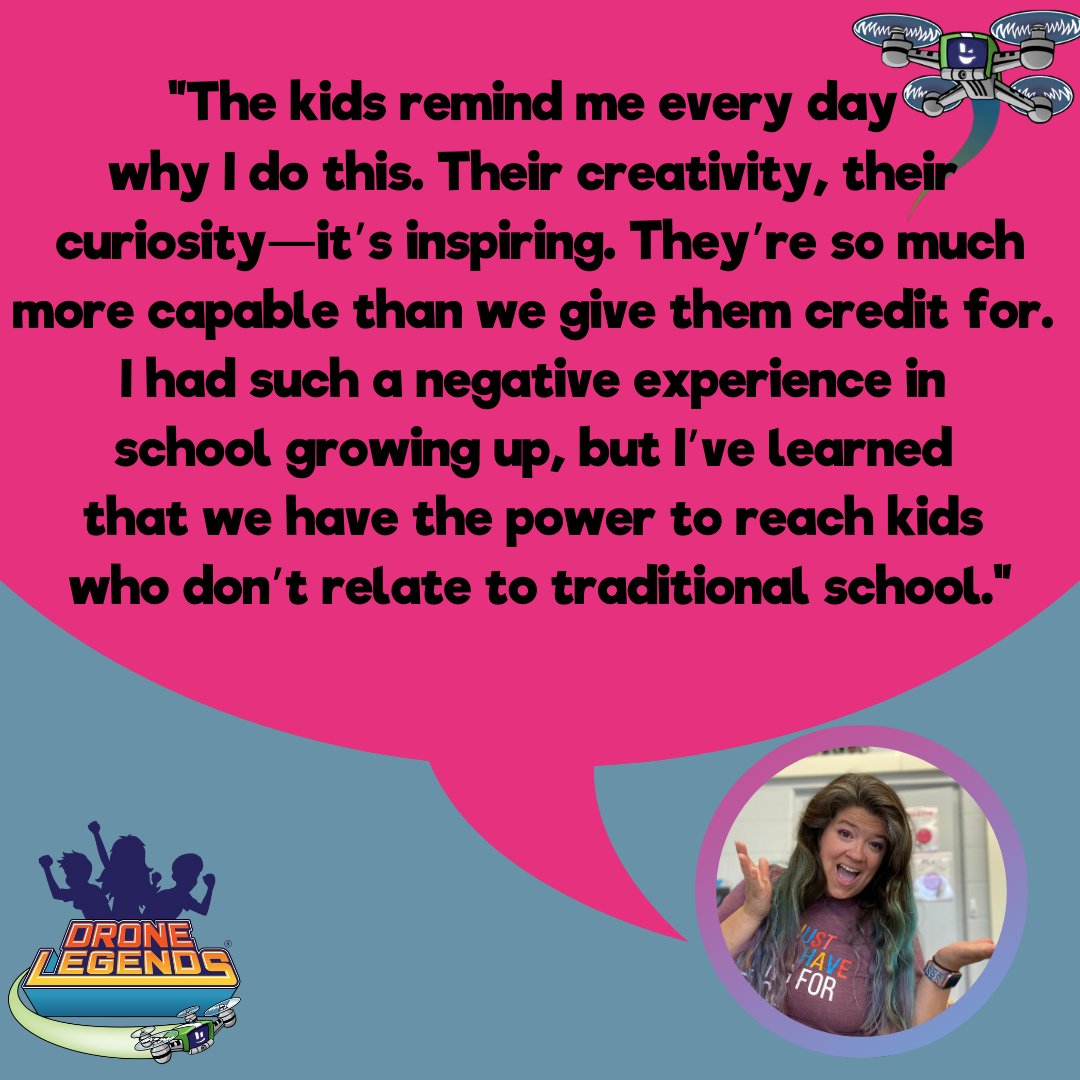Drone_Legends's tweet photo. Thinking about our friend, Brittney Tarr, and some of the inspiring words she shared with is on her episode of The Legend Makers Podcast about why she #Lovestoteach! 😍 https://t.co/AyGcSgOHIM