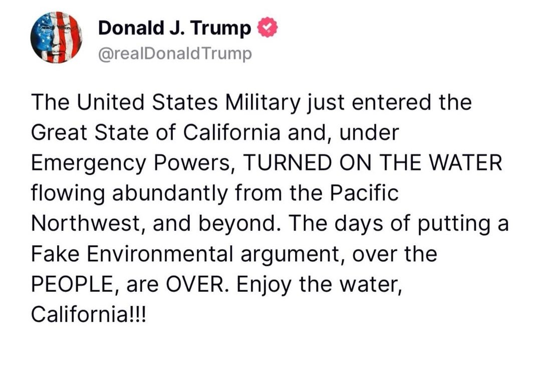 Wild how this argument stalled this for decades, yet all it took was a switch flip. Almost like someone wanted it that way. 🤔
#California
#LAFires