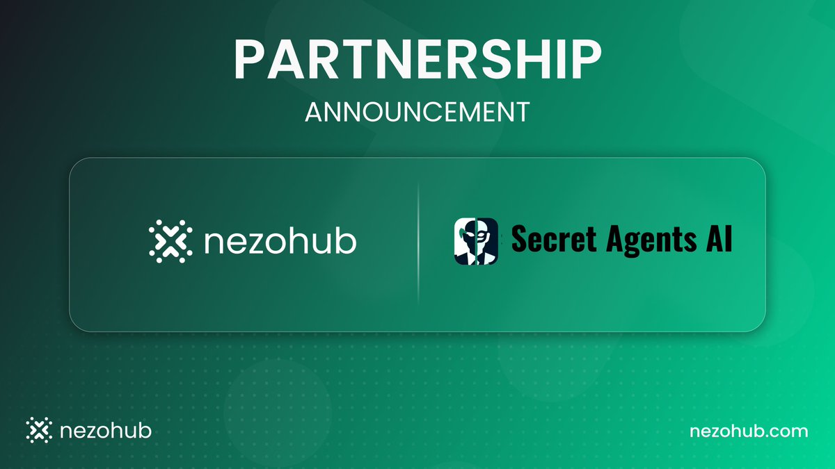 NezoHub's tweet image. We’re excited to announce a new community collaboration with @Secretagentsai 🤝

Secret Agents AI is an innovative decentralized project integrating blockchain technology and artificial intelligence (AI) to provide cutting-edge security and privacy solutions.

🕹️ Hit  ♥️ Like &amp;amp;…