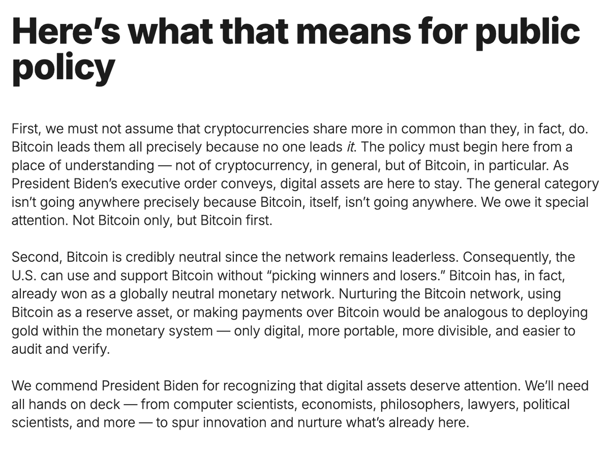 Why a bitcoin-only strategic reserve?

@btcpolicyorg explains 👇