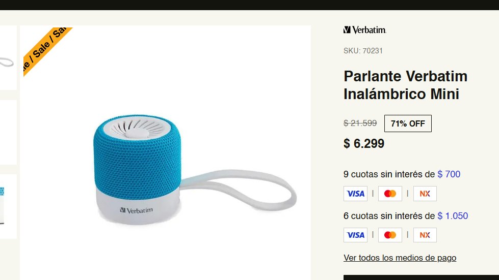 AhorrandoAndoAr's tweet photo. Parlantes Bluetooth en promo en #Start_

Parlante Verbatim Inalámbrico Mini a $6.299
https://t.co/sPCUKLMU0O

Parlante Klipxtreme Nitro a $14.399
https://t.co/wUt9s9Mbkt

Parlante Verbatim Inalambrico Cube a $17.099
https://t.co/ukPdkaZ5Dg https://t.co/y9JPAOAS4g