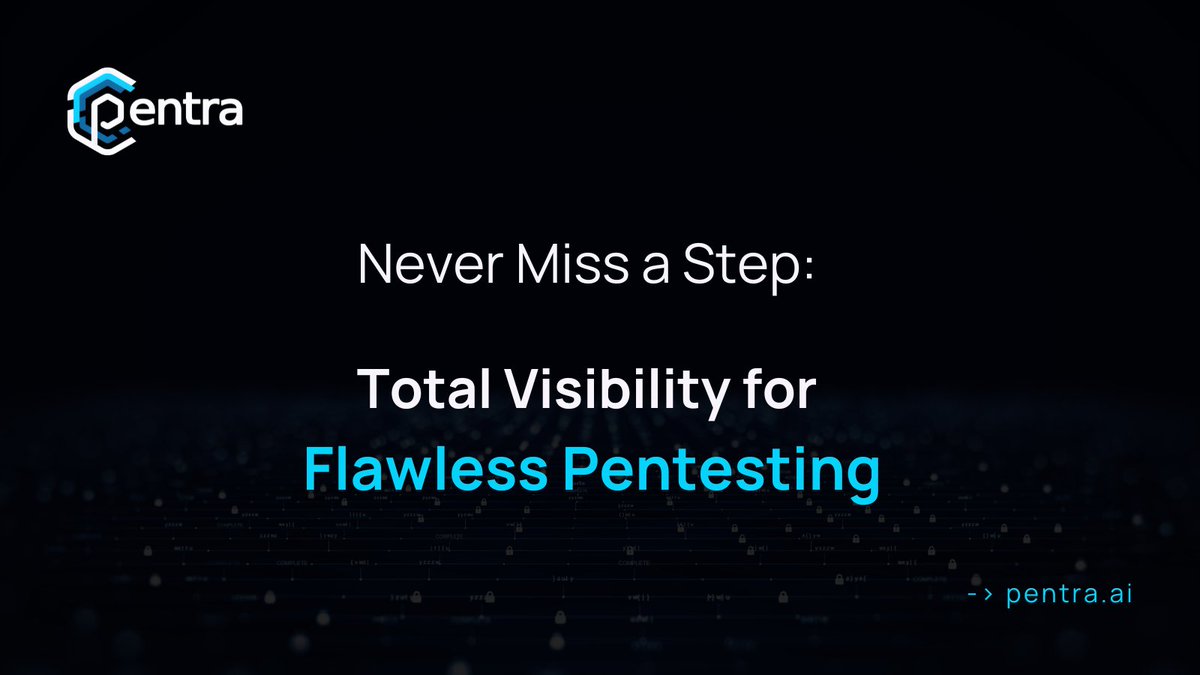 pentra_ai's tweet photo. In complex environments, visibility can make or break a pentest. Without a clear view of what’s been tested and what hasn’t, it’s easy to waste time or, worse, overlook critical vulnerabilities.

At Pentra, we believe no step should go unnoticed. Our platform ensures you’re always in control, tracking progress seamlessly so nothing slips through the cracks.

💬 What’s your biggest challenge in staying organized during a pentest? Let’s discuss!