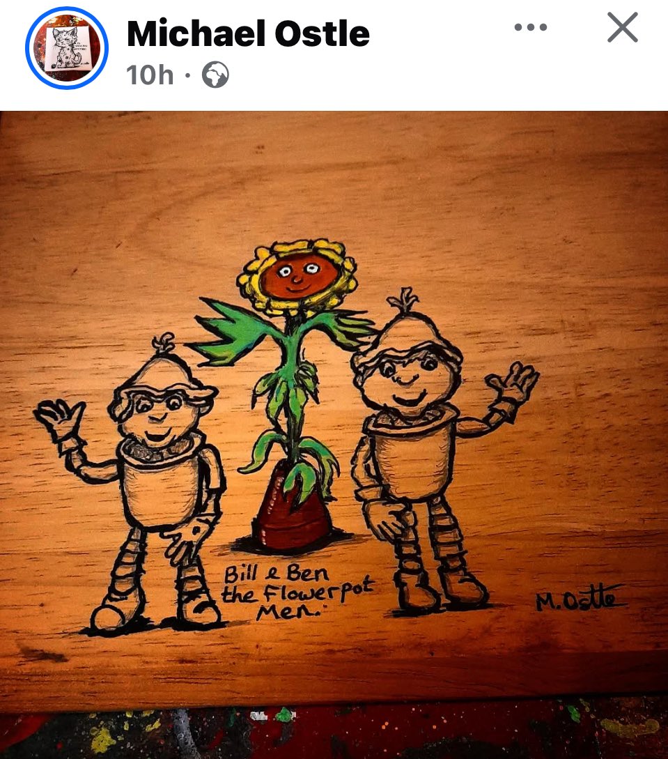 rattycastle's tweet photo. My friend from #Penrithrocks has made us this #vintagegift #BillandBen @b8eak @cumbriaoldrural #charityfind #artist https://t.co/MWS8nJVBB0