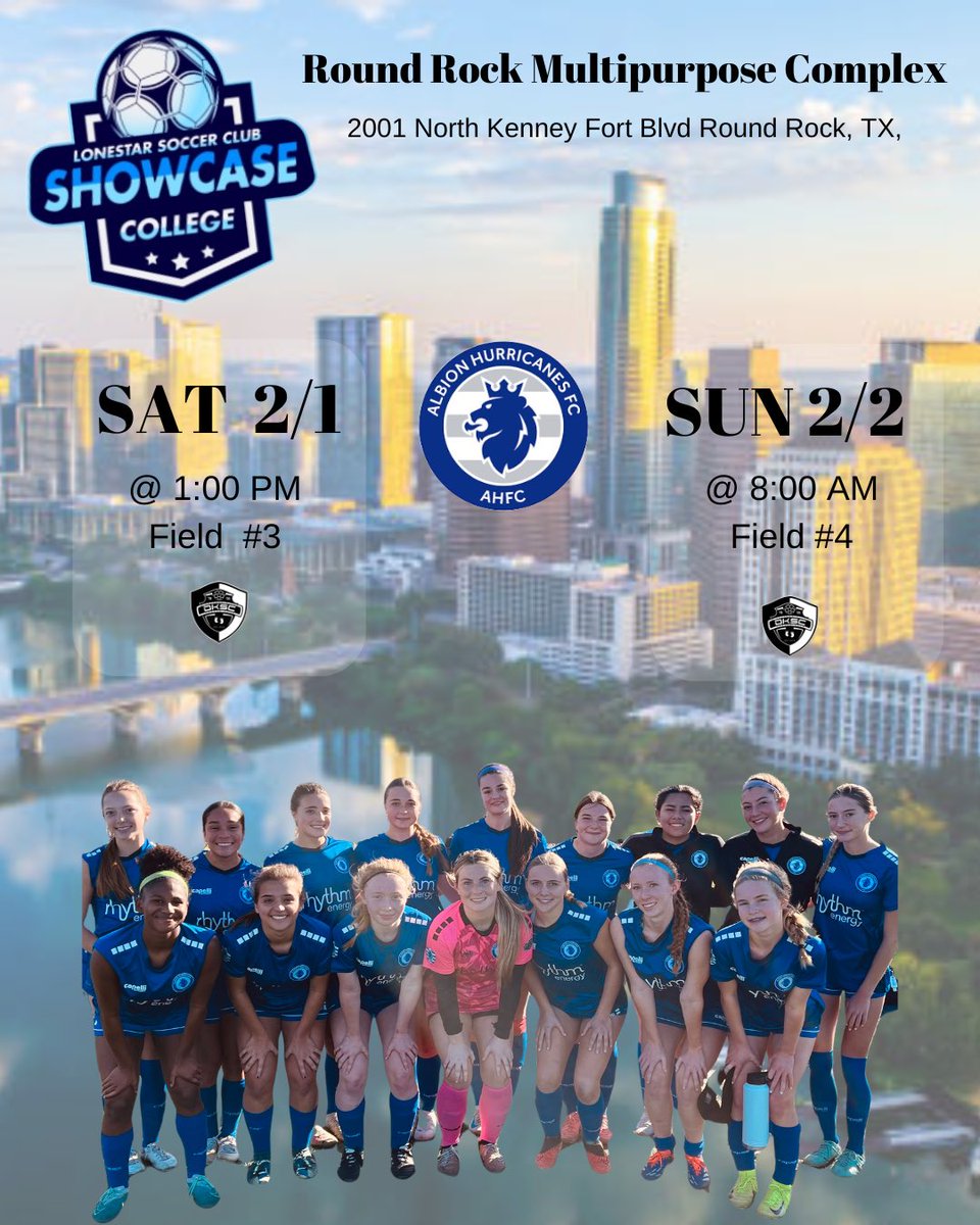 Albion U17 ECNL - RL (@ahfc08gecrl) on Twitter photo 🚨Lonestar Showcase Bound! 🚨
Austin, here we come! ⚽🔥 We are ready to shine. Coaches, come watch us play and see the talent in action! 💙#RLMentality
<a href="/CoachGusMota/">Gustavo Mota</a> <a href="/txbcfc/">steve williams</a> <a href="/PrepSoccerTX/">Prep Soccer Texas</a> <a href="/ECNLgirls/">ECNL Girls</a> <a href="/ahfcsoccer/">Albion Hurricanes FC</a> <a href="/ImYouthSoccer/">ECNL/GA/Recruiting/College Soccer</a> <a href="/ImCollegeSoccer/">College Soccer Truth ™</a> 🚨Lonestar Showcase Bound! 🚨
Austin, here we come! ⚽🔥 We are ready to shine. Coaches, come watch us play and see the talent in action! 💙#RLMentality
<a href="/CoachGusMota/">Gustavo Mota</a> <a href="/txbcfc/">steve williams</a> <a href="/PrepSoccerTX/">Prep Soccer Texas</a> <a href="/ECNLgirls/">ECNL Girls</a> <a href="/ahfcsoccer/">Albion Hurricanes FC</a> <a href="/ImYouthSoccer/">ECNL/GA/Recruiting/College Soccer</a> <a href="/ImCollegeSoccer/">College Soccer Truth ™</a>