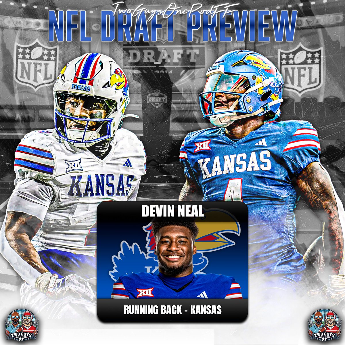 TwoGuysOnePodFF's tweet image. The future of the NFL is just a draft away! Join us as we explore potential breakout stars and game-changers of the 2025 NFL Draft. Are you ready for the excitement? 🚀 #NFLFuture #DraftWatch #SeniorBowl