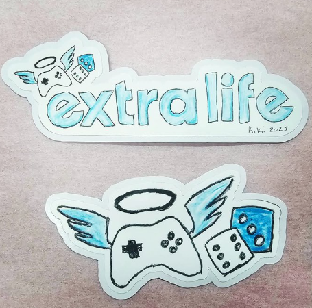 Spectacular—give us 14 of 'em right now! 🤩🔥 
Shoutout to <a href="/Zyaldar/">Zyaldar 🎮 #ExtraLife 🩵</a>'s daughter for making these epic stickers! 🎮💙 Thanks for sharing her talent with us! #changekidshealth