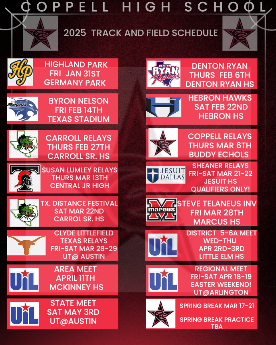 Coppell Track & XC (@coppelltrackxc) on Twitter photo Cowgirls and Cowboys are heading outdoors to continue the tradition! Cowgirls and Cowboys are heading outdoors to continue the tradition!