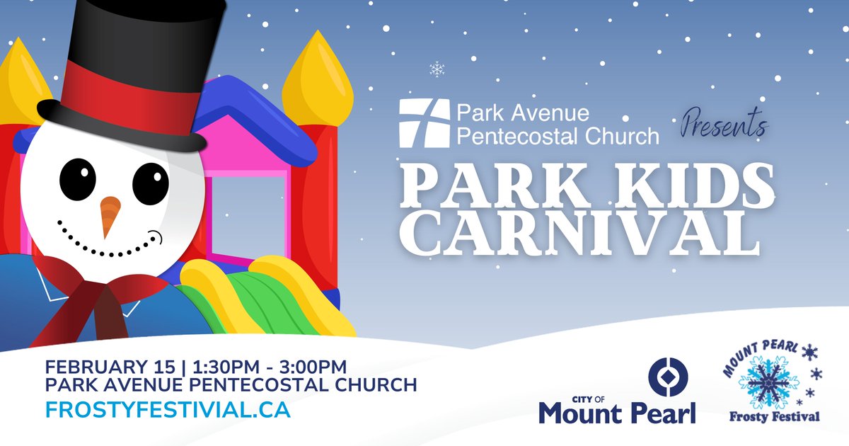 🎡 The Park Kids Carnival is coming to town!

Free family fun on Saturday, February 15th, 1:30-3:00 PM @ Park Avenue Pentecostal Church

Create memories that'll last forever! ✨

 #CommunityEvent #FamilyFun