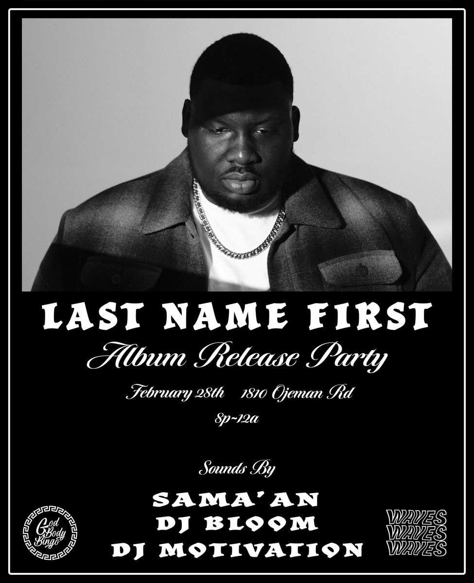 On February 25th I’m releasing my second album: Last Name First

On February 28th I’m having a party to celebrate the release ⚡️

Free with RSVP link in tweet below and my bio, see you there