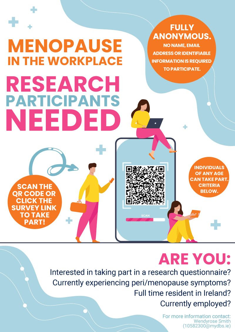 UCD Body Lab (@ucdbodylab) on Twitter photo Are you experiencing peri/menopause symptoms?
Are you employed?
Do you reside in #Ireland ?
Do you have 5 mins?
Please take part in this #Menopause in the workplace study led by postdoc <a href="/02_akansha/">Akansha</a> <a href="/DBScollege/">DBS | Dublin Business School</a> <a href="/QUBelfast/">Queen's University Belfast ๐</a>
forms.office.com/pages/responseโฆ Are you experiencing peri/menopause symptoms?
Are you employed?
Do you reside in #Ireland ?
Do you have 5 mins?
Please take part in this #Menopause in the workplace study led by postdoc <a href="/02_akansha/">Akansha</a> <a href="/DBScollege/">DBS | Dublin Business School</a> <a href="/QUBelfast/">Queen's University Belfast ๐</a>
forms.office.com/pages/responseโฆ