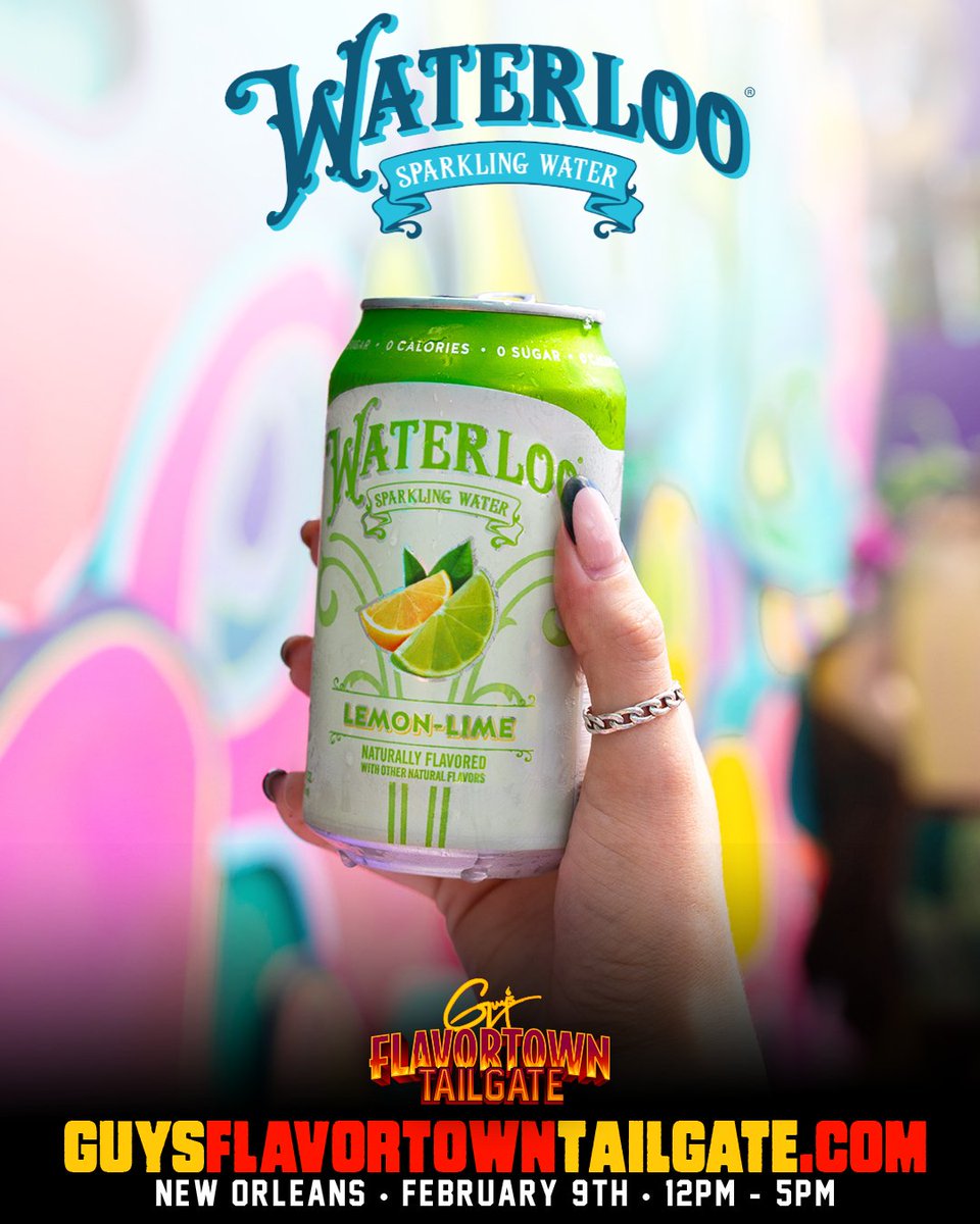 With refreshing, full-out flavor and crisp carbonation, <a href="/DoYouWaterloo/">Waterloo Sparkling</a> is popping at Guy’s Flavortown Tailgate!