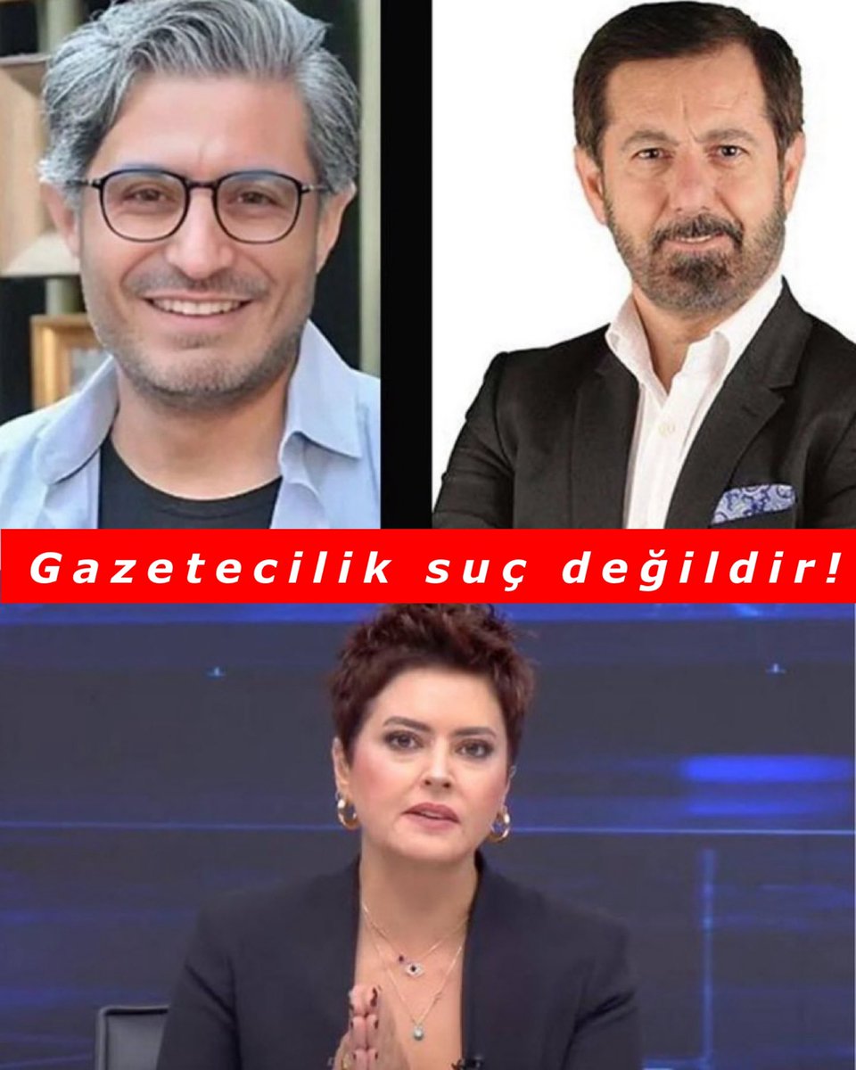 Bahceshr_Golet's tweet photo. Gazetecilik suç değildir!

#BarışPehlivan
#SedaSelek
#SerhanAsker https://t.co/aU43YOHYXZ