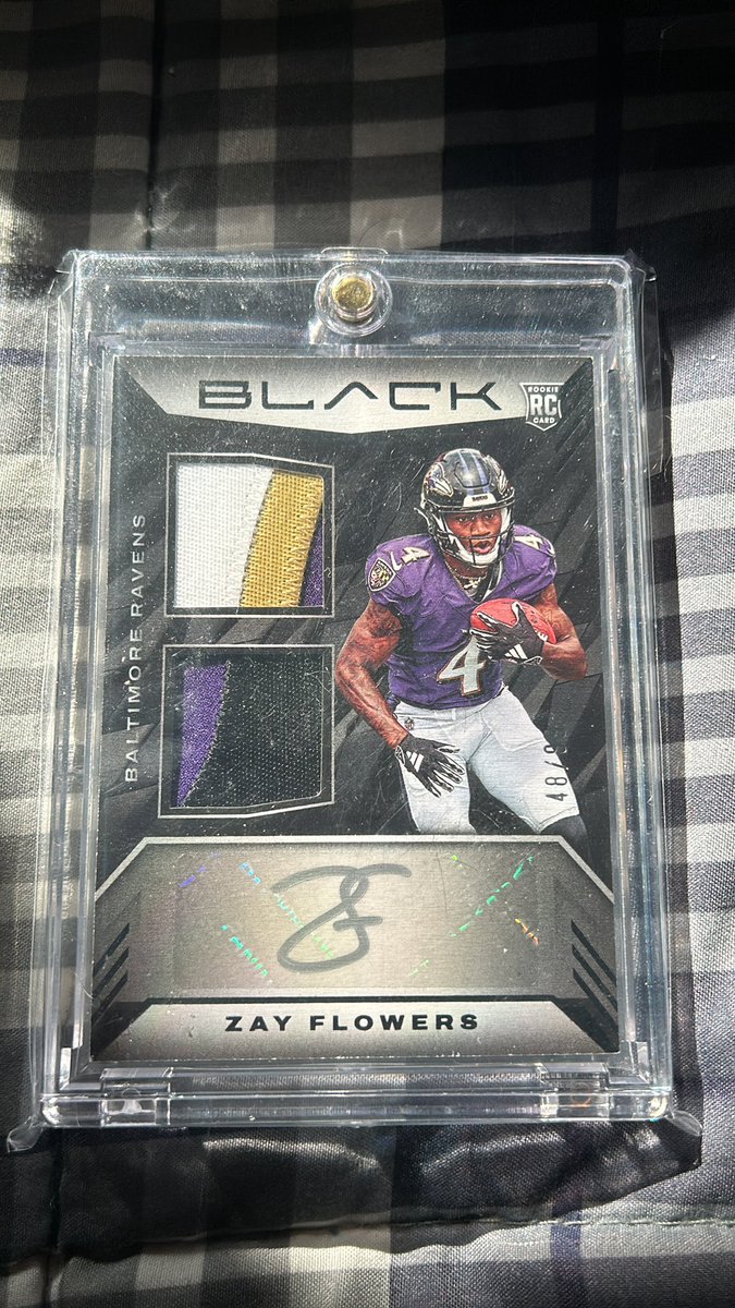 Zay Flowers Black Dual Patch RPA /99. $50 shipped. RT’s greatly appreciated! <a href="/rdaex1/">RD's CarDs</a> <a href="/sw_card/">sw trading cards</a> @WickedCardz