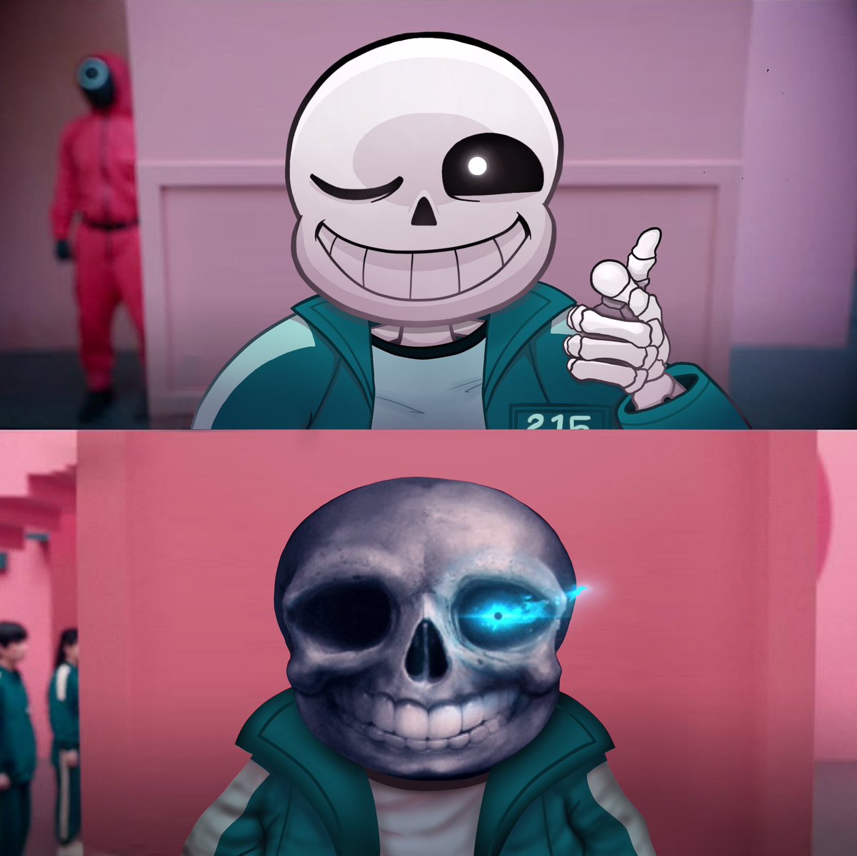 Divine_3537's tweet photo. Sans had a bad time . . . 

 #Sans #SquidGame #SquidGame2  #meme #art https://t.co/xidEwrd9h8