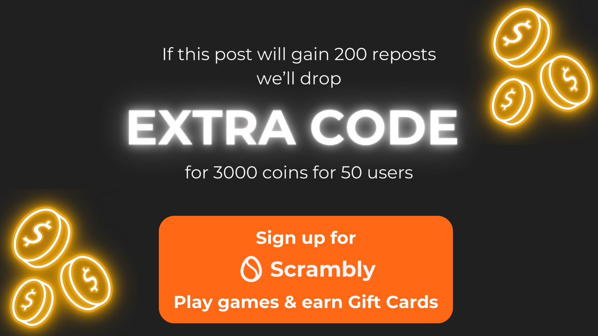 We’ve noticed the codes are running out fast, so here’s the deal: if this post gets 200 reposts, we’ll drop an extra code! 🎉  

It’s super simple — share it yourself and spread the word with your friends. Let’s make it happen! 🚀
