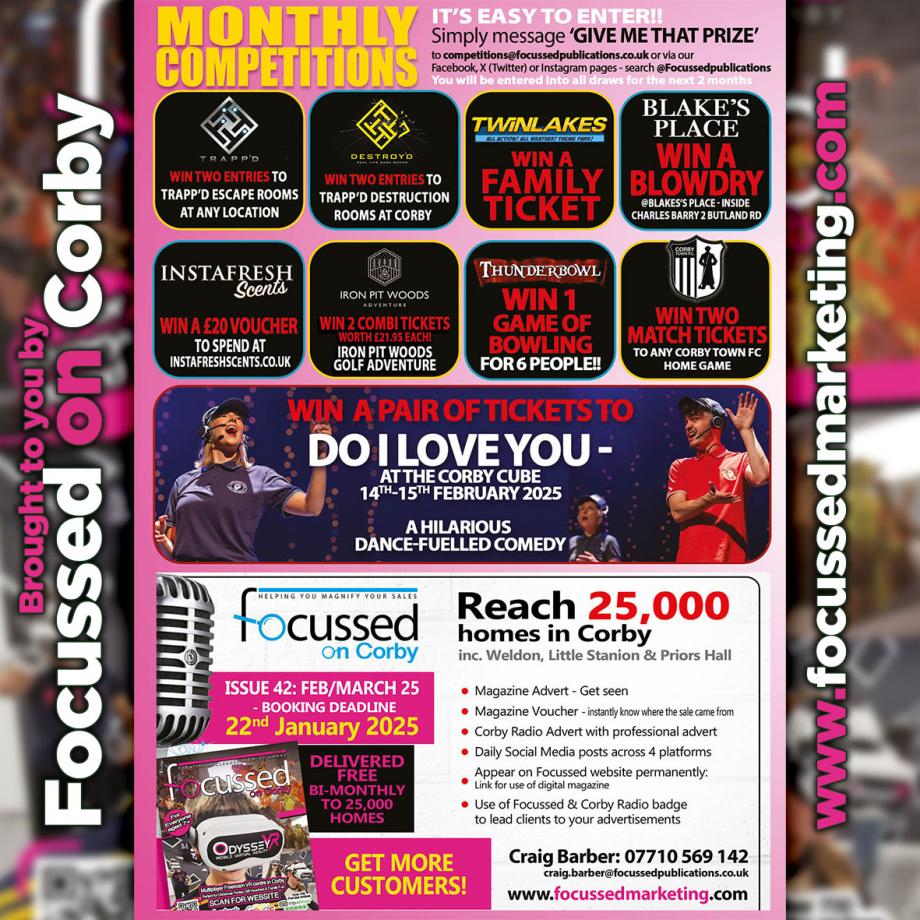 🚨😜COMPETITION TIME!!😜🚨

Enter our monthly competition and you will be put forward for EVERY PRIZE for both February &amp; March!!  DOUBLE THE CHANCE TO WIN!

Simply inbox @Focussedpublications

- 'GIVE ME THAT PRIZE'

or email: competitions@focussedpublications.co.uk

...