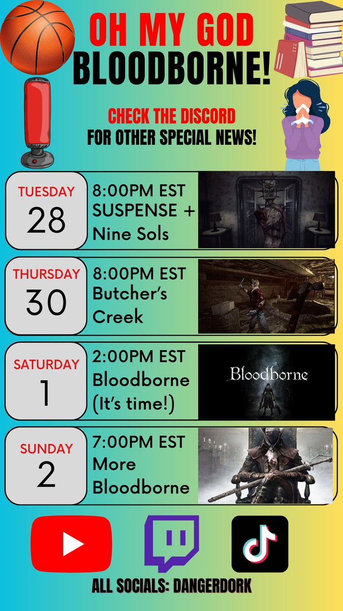 2K FOLLOWER BLOODBORNE CELEBRATION! THE TIME HAS COME! Many have asked me to play, so we're doing a 12 hour stream this weekend :) come by and watch me take on this epic adventure! Oh and horror games this week as well HEH