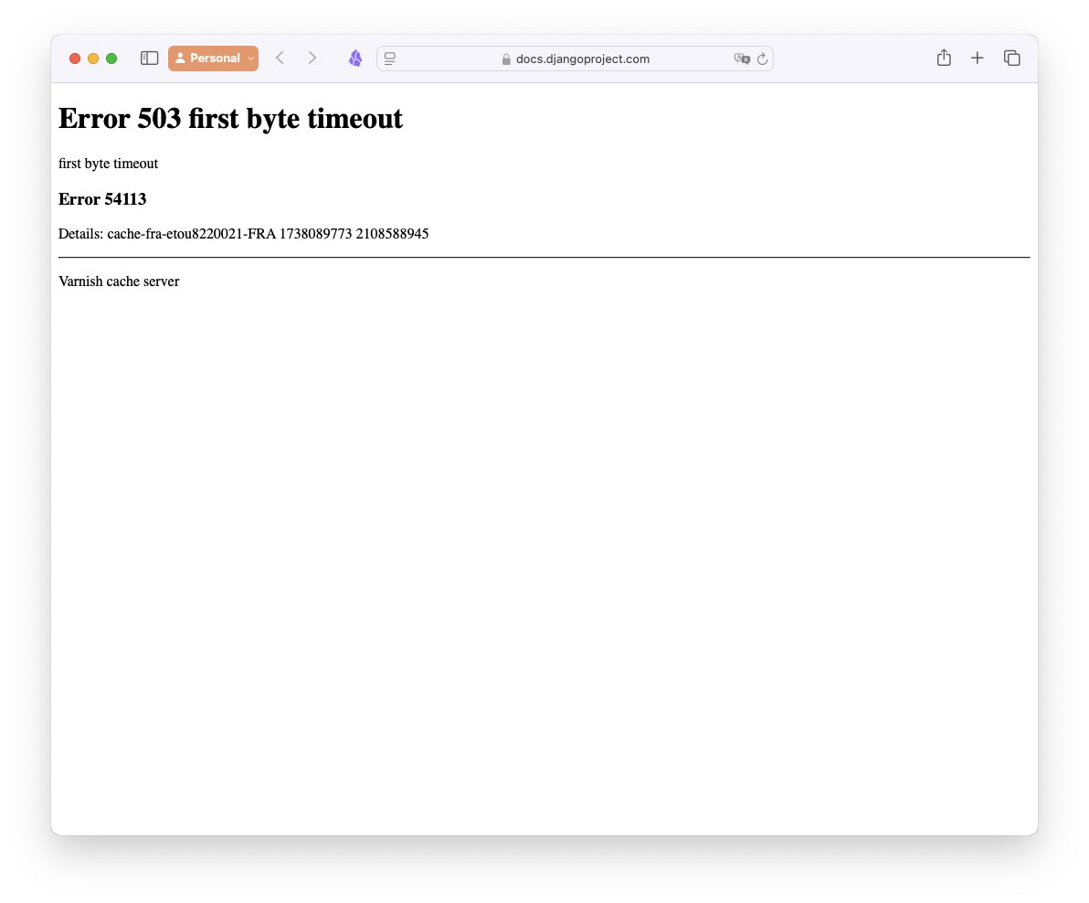 azataiot's tweet photo. Is Django Docs server down ? @djangoproject @djangonautspace https://t.co/mCCDjmE0TZ