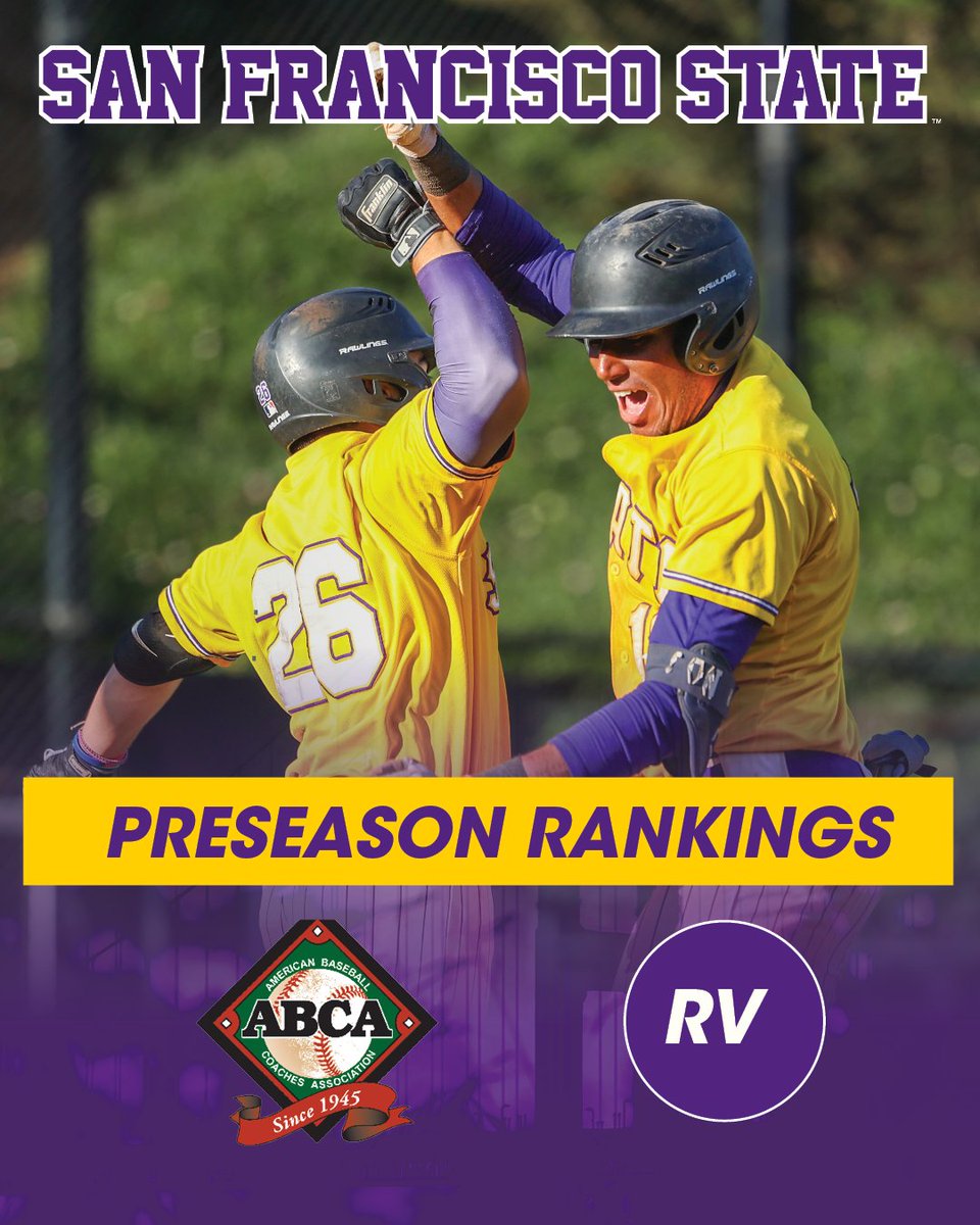 SFStateBaseball's tweet photo. A little closer to opening day, more preseason love! Gators receiving votes in the ABCA preseason poll. https://t.co/jbKfQlzLfl
