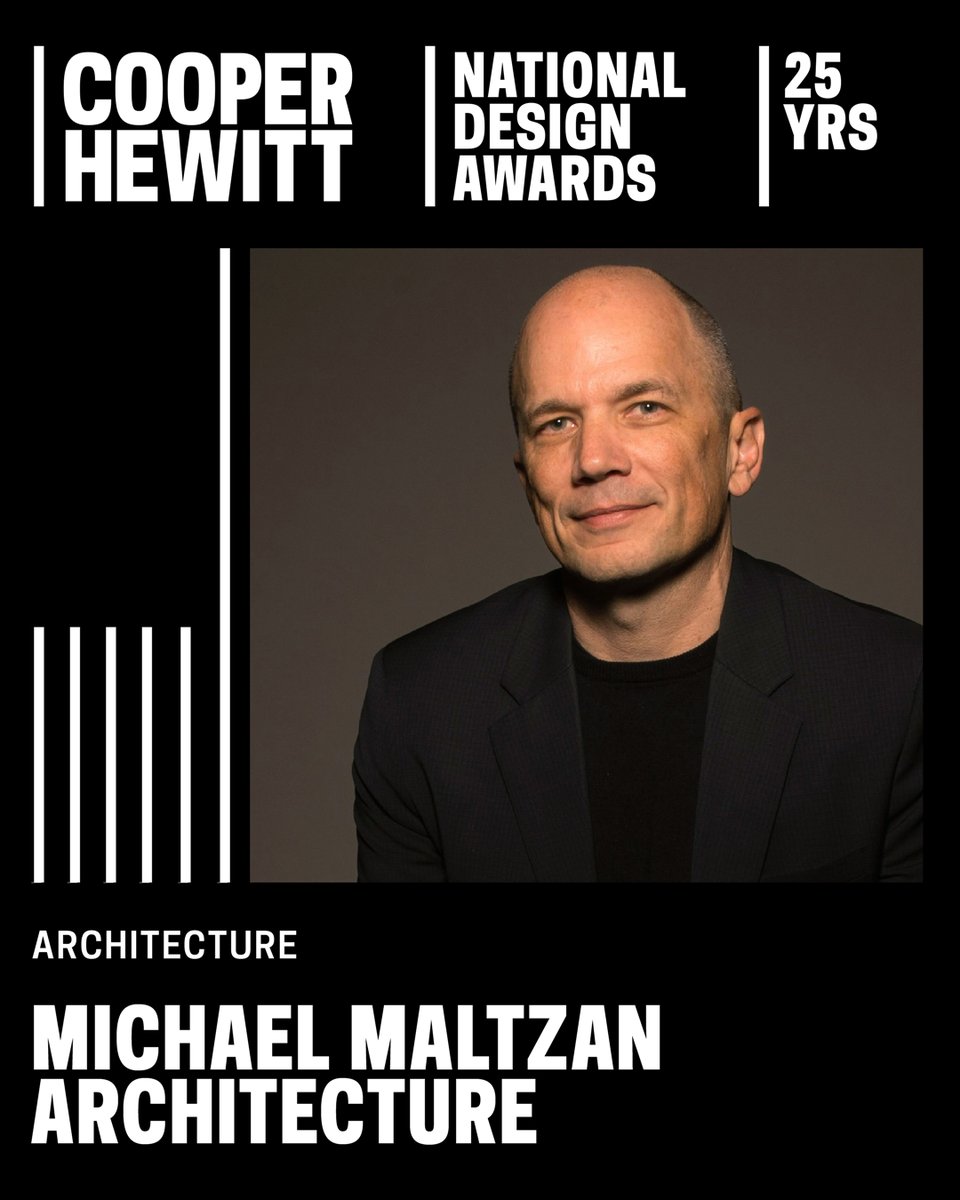 MaltzanArch's tweet image. We're thrilled to announce the winners of the 2025 #NationalDesignAwards! 🏆 Now in their 25th year, the @cooperhewitt National Design Awards have evolved and adapted over time but stayed true to core Smithsonian values of innovation and civic service. Meet the winners:…