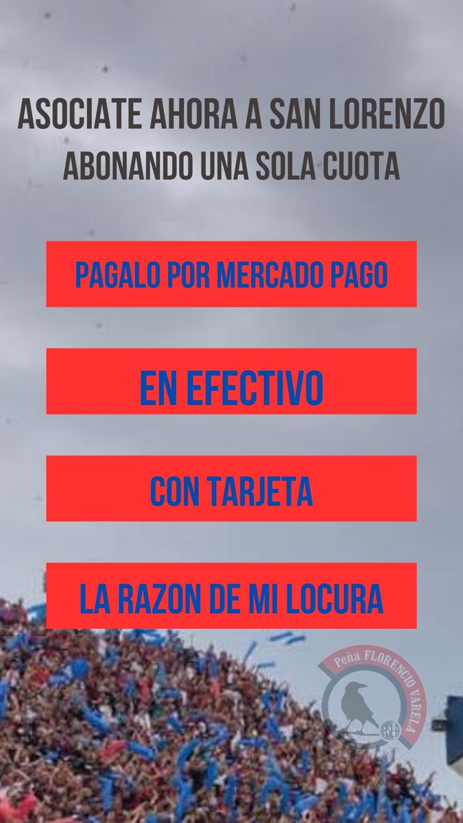Seguimos en campaña de socios!!! 

Asociate a san lorenzo

Viaja con la peña