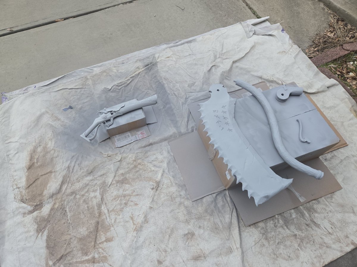 solarwolfcospla's tweet photo. I'm just doing some primer and sanding. Getting them ready for paint.
.
.
.
#Bloodborne #bloodbornecosplay #fromsoftware #fromsoftwarecosplay #cosplay #cosplayer #cosplayers #atlantacosplay #atlantacosplayer #atlantacosplayers #solarwolfcosplay https://t.co/Stvd2xjBu0