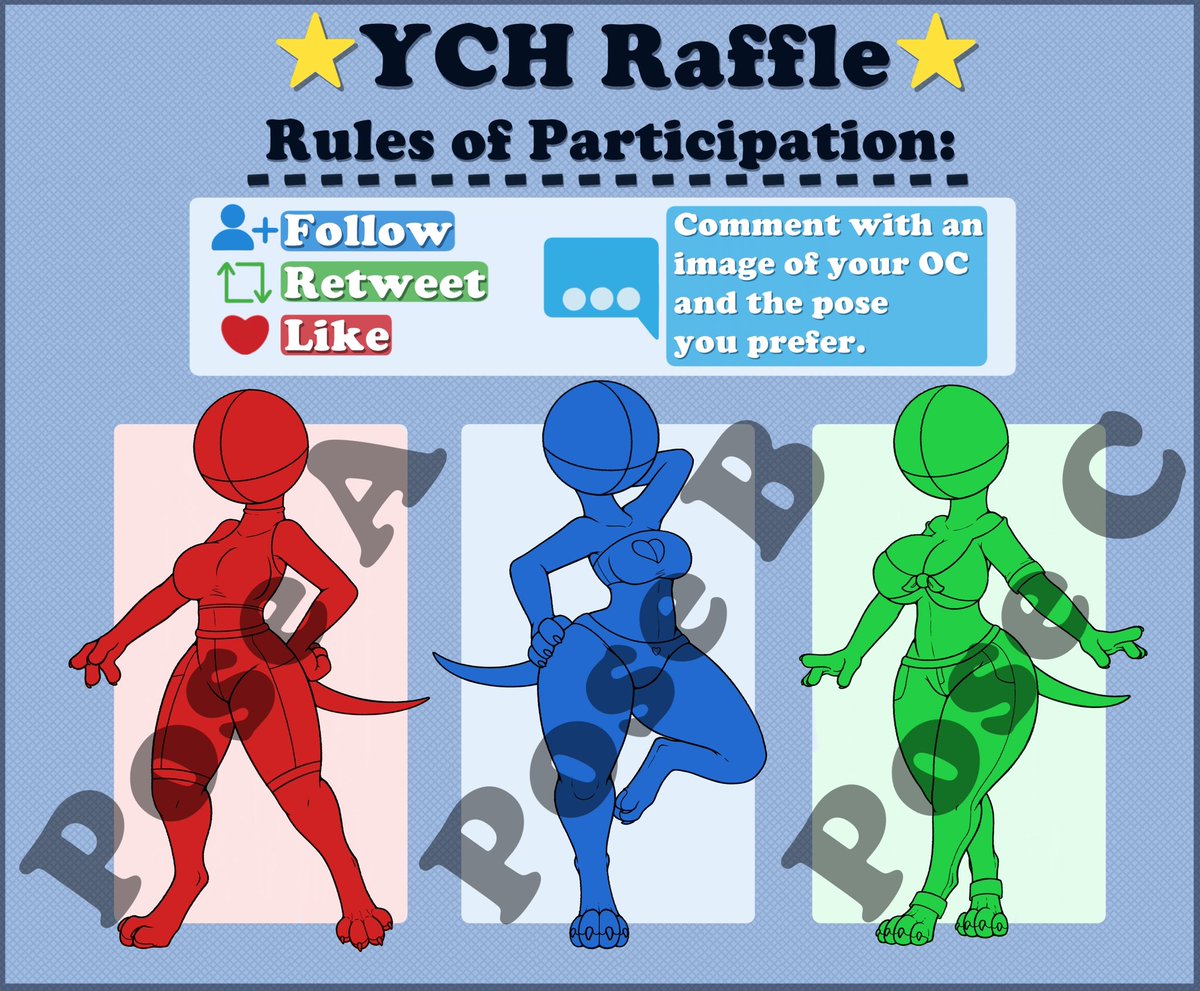 Time to do that raffle I promised you guys!!! 
- I will accept only canine OCs.
- Only one pose can be chosen per person.
- The drawings will be with shading and a simple background.
- I will close registrations after 48 hours.

Good luck to all!!! 😉