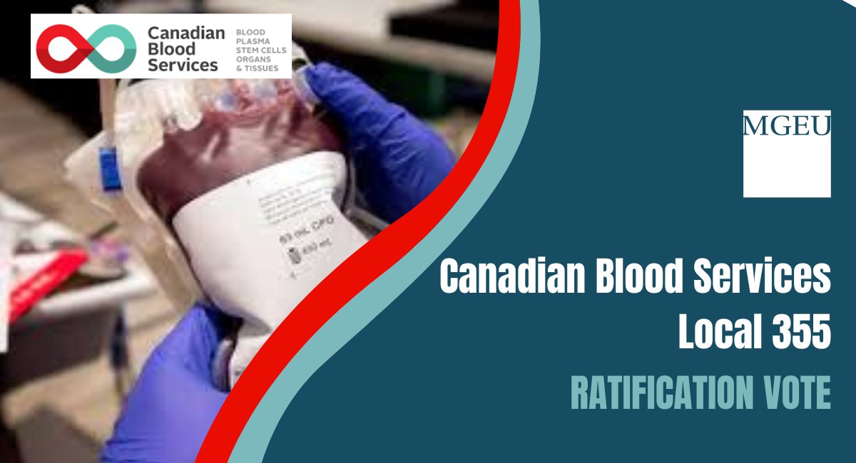 Canadian Blood Services (Local 200) members ratified a new six-year agreement on January 27, 2025.

Highlights of the new agreement include significant improvements to annual wages, shift premiums and a $500 one-time lump sum payment. 🩸 🩸