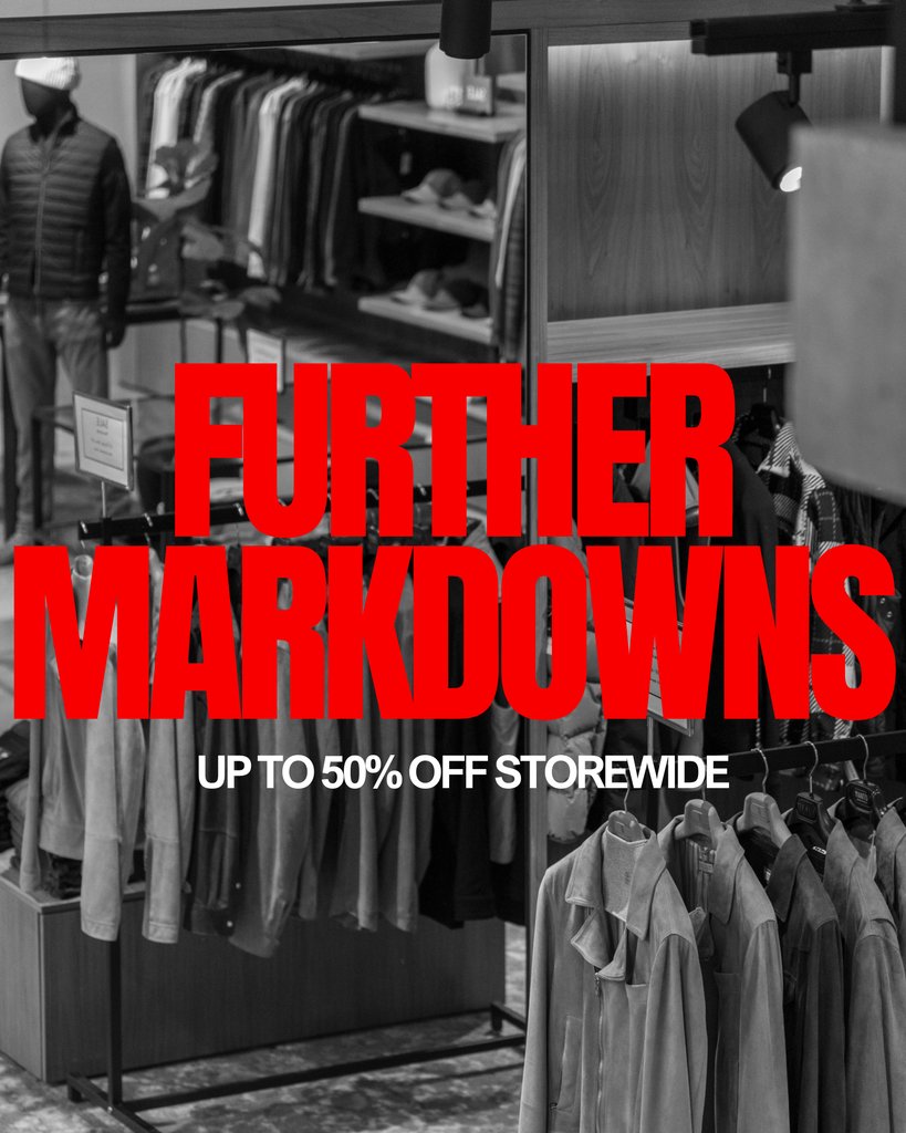 KNITS, DENIM &amp; TEES - UP TO 50% OFF. 

Shop the sale: bit.ly/453P4HG