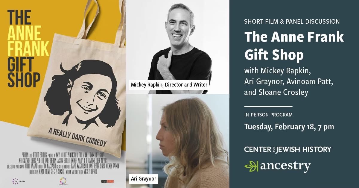 Reboot (@reboot) on Twitter photo 🎥 Join us in NYC on Feb. 18 at 7 PM at the <a href="/cjewishhistory/">Center for Jewish History</a> for a screening of The Anne Frank Gift Shop, followed by a panel with writer/director <a href="/mickeyrapkin/">Mickey Rapkin</a> , actor <a href="/AGraynor/">Ari Graynor</a> and historian Avinoam Patt, moderated by <a href="/askanyone/">Sloane Crosley</a>
🎟️ Tickets: programs.cjh.org/tickets/frank-… 🎥 Join us in NYC on Feb. 18 at 7 PM at the <a href="/cjewishhistory/">Center for Jewish History</a> for a screening of The Anne Frank Gift Shop, followed by a panel with writer/director <a href="/mickeyrapkin/">Mickey Rapkin</a> , actor <a href="/AGraynor/">Ari Graynor</a> and historian Avinoam Patt, moderated by <a href="/askanyone/">Sloane Crosley</a>
🎟️ Tickets: programs.cjh.org/tickets/frank-…