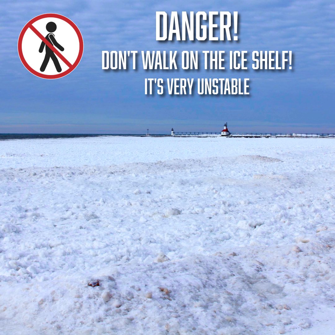 ⚠️Stay off of the ice along Lake Michigan!

The ice shelf which forms over the water is incredibly dangerous. Please consider your own safety and the safety of first responders. Don't walk on the ice.